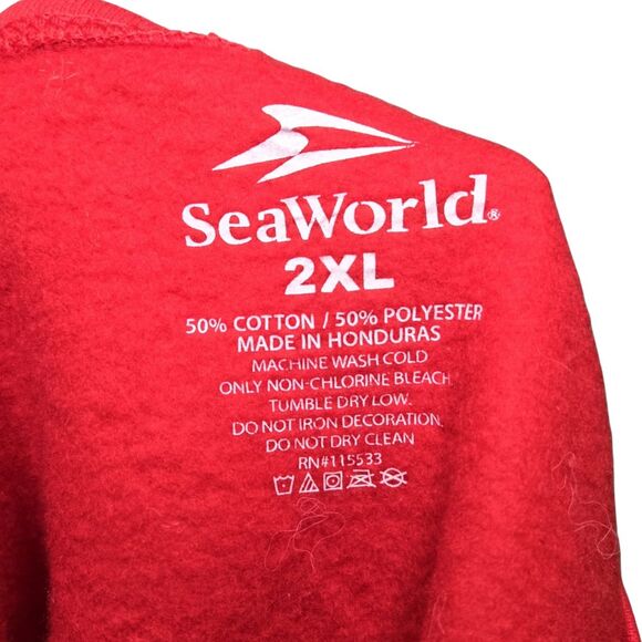 Seaworld Snowflake Holiday Deco Pullover Sweater Size 2XL - Picture 3 of 3
